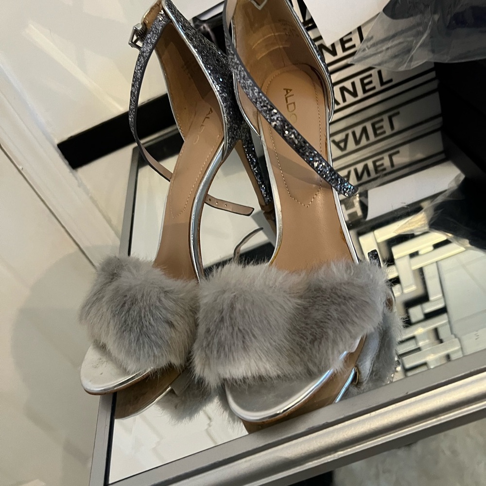 Beautiful grey dazzling heels from Aldo.Great condition. Wore twice.